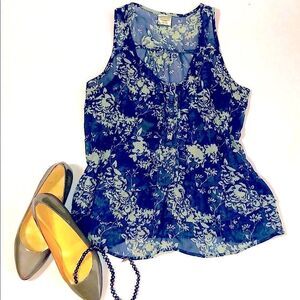 Inked & Faded Sheer Tank Top